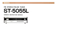 Sony ST-5055L - Owners Manual